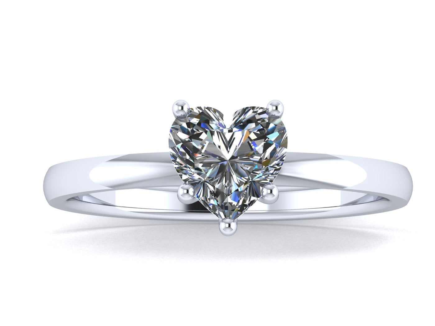 Anillo Malva en Oro corte corazón