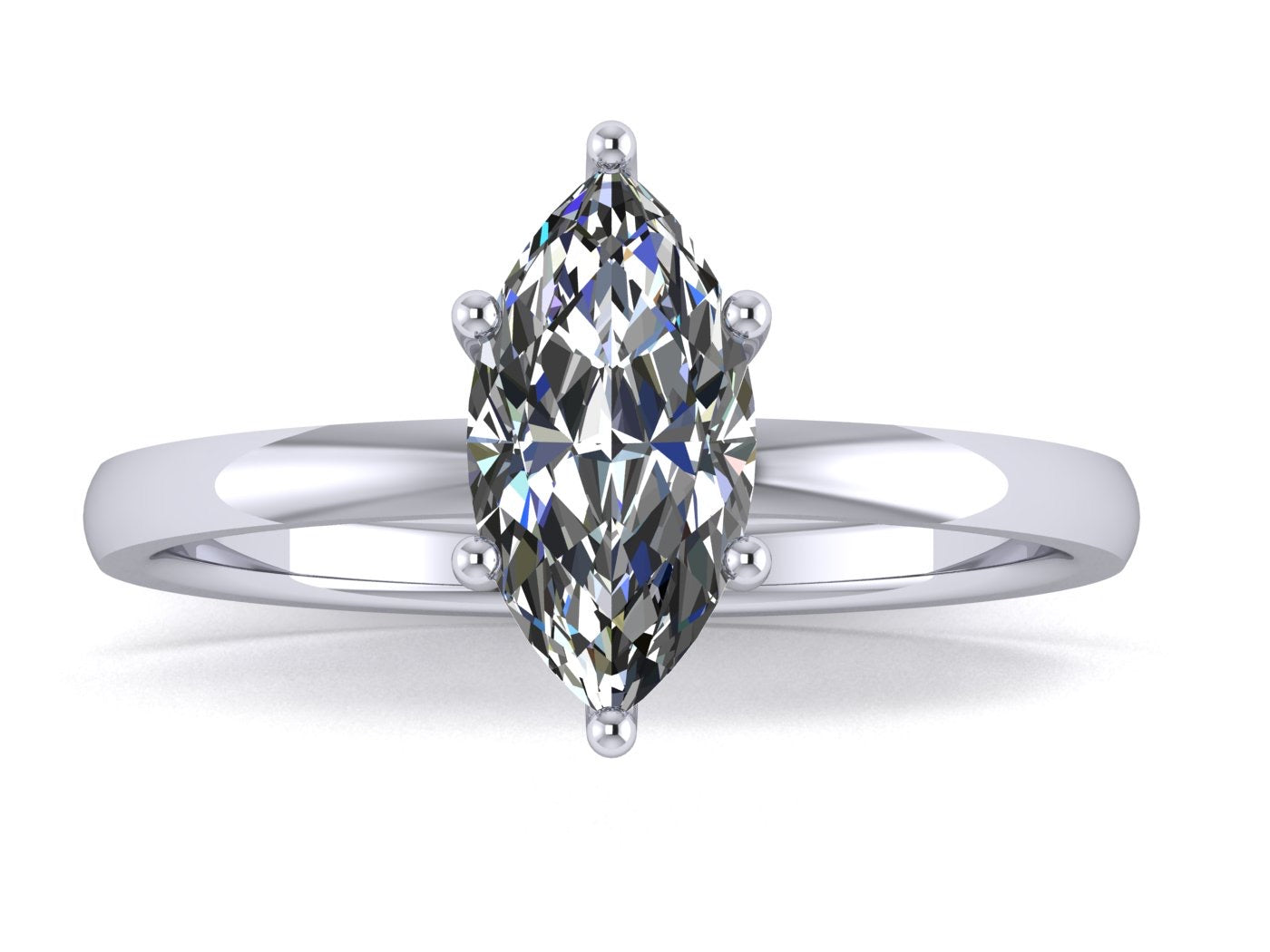 Anillo Malva en Oro corte marquise