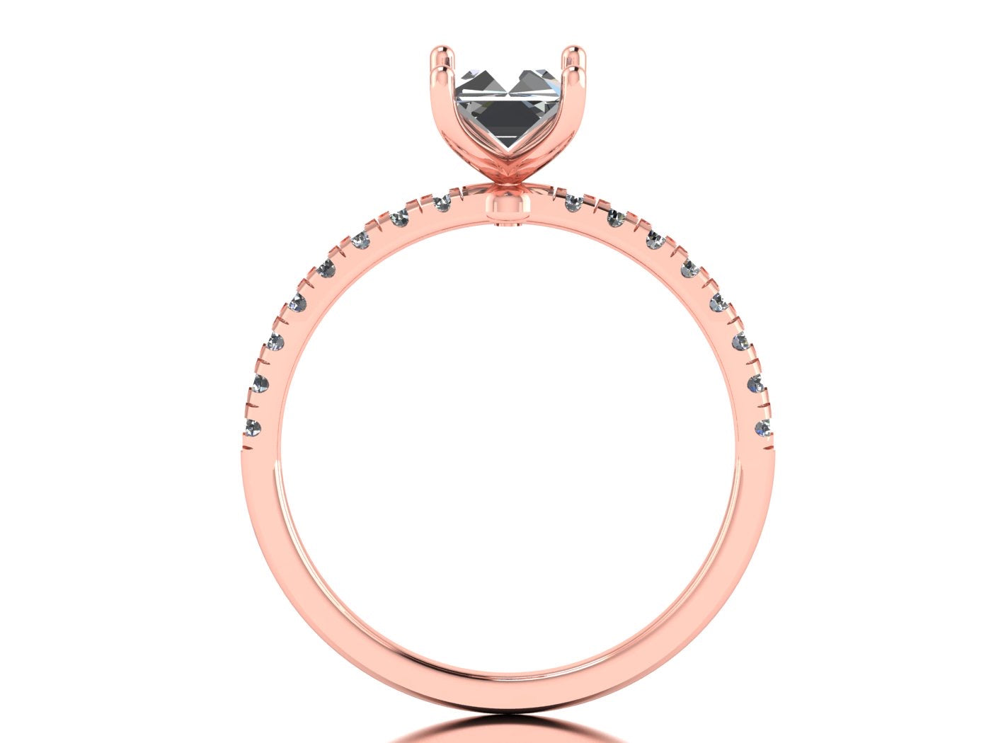 Anillo Val en Oro corte esmeralda