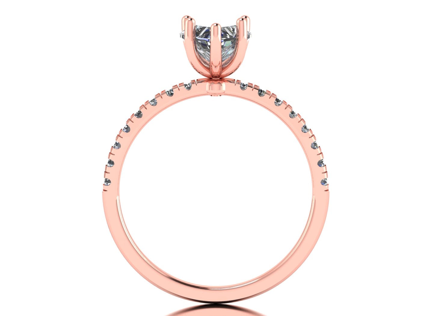 Anillo Amor con pave en Oro