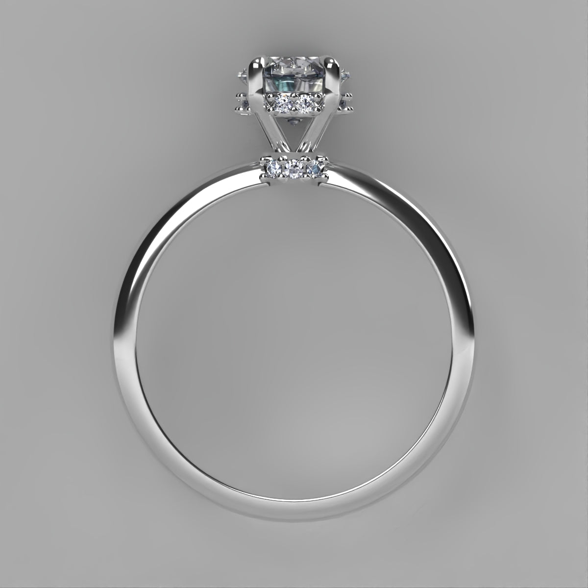 Anillo Afrodita en oro con circonia corte oval