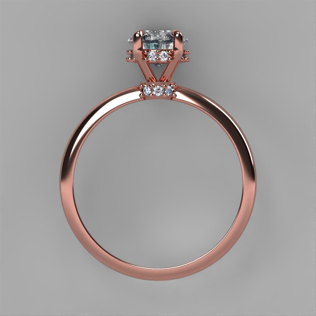 Anillo Afrodita en oro con circonia corte oval