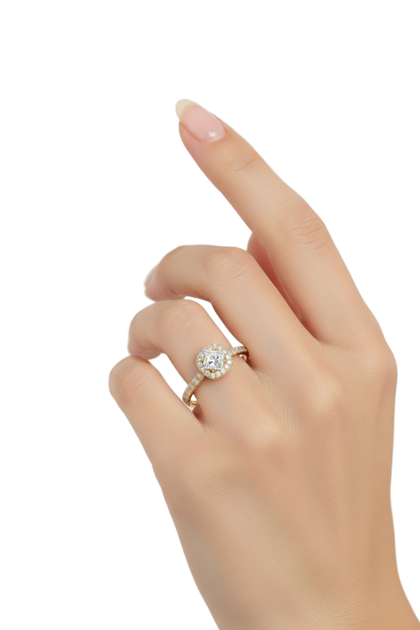 Anillo Alondra en oro 0.25 ct