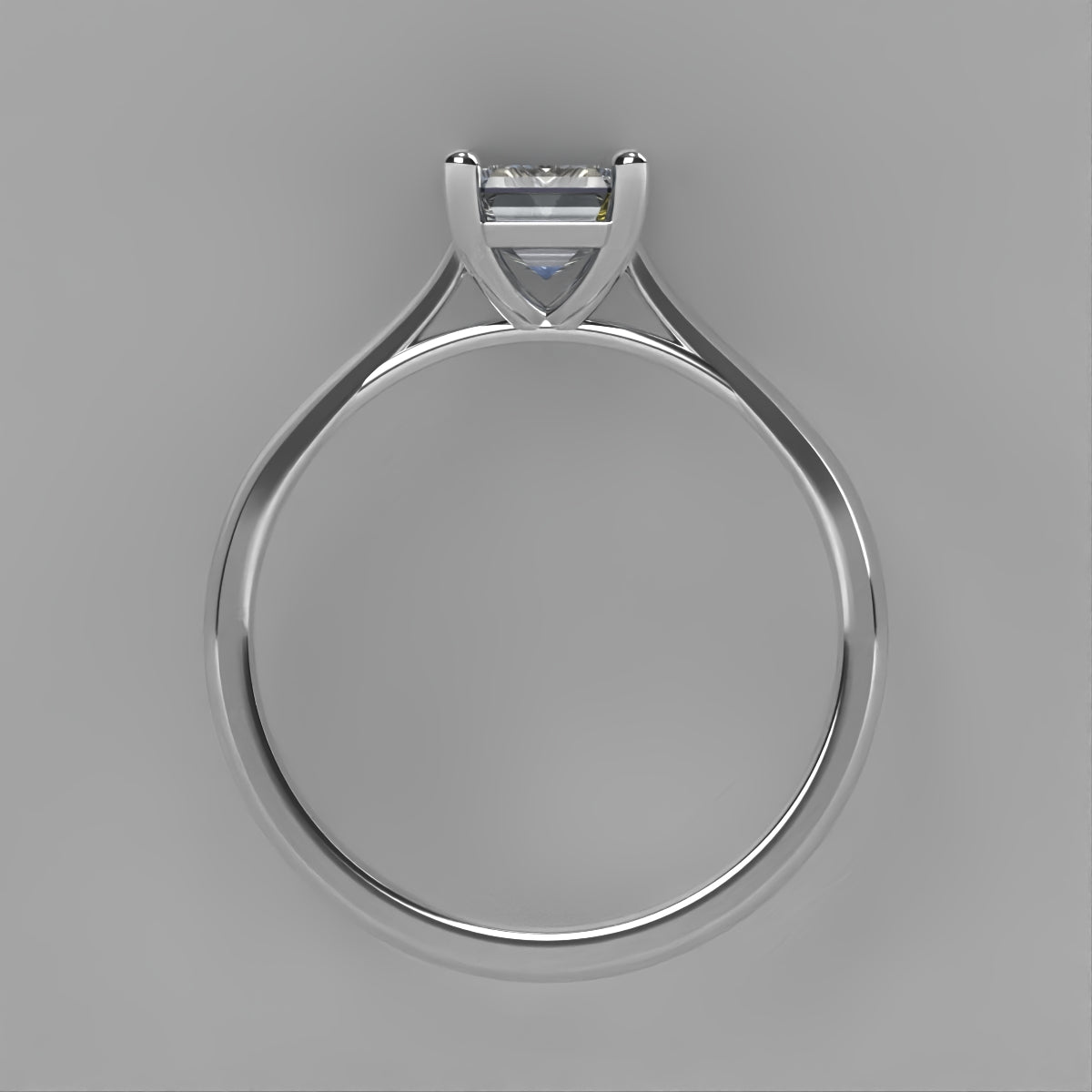 Anillo Andromeda en oro corte esmeralda