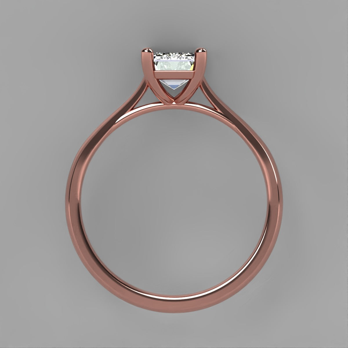 Anillo Andromeda en oro corte esmeralda