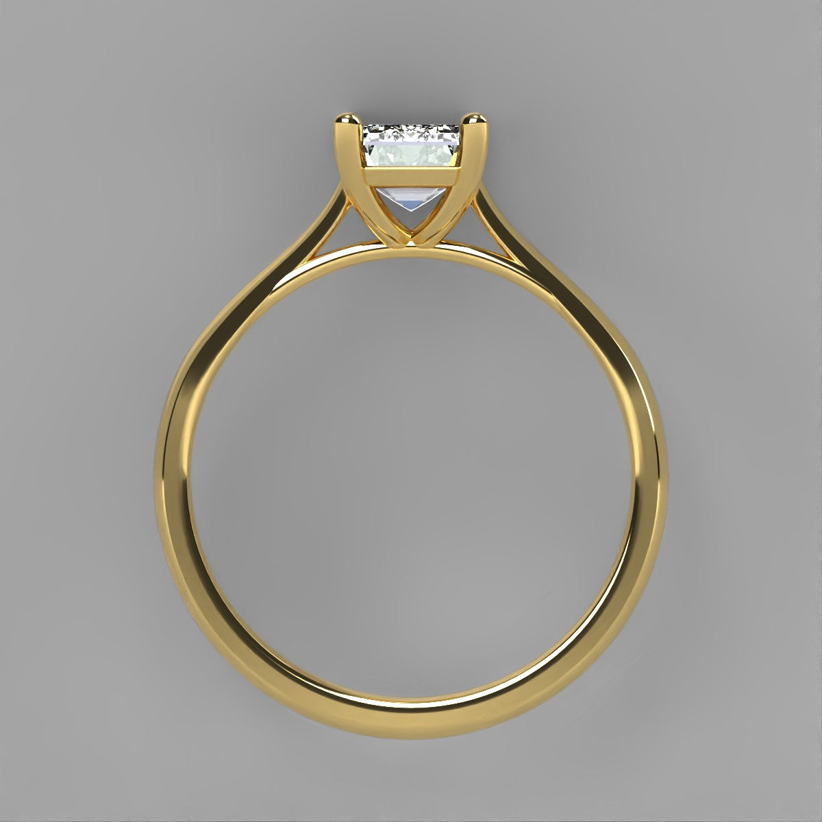 Anillo Andromeda en oro corte esmeralda