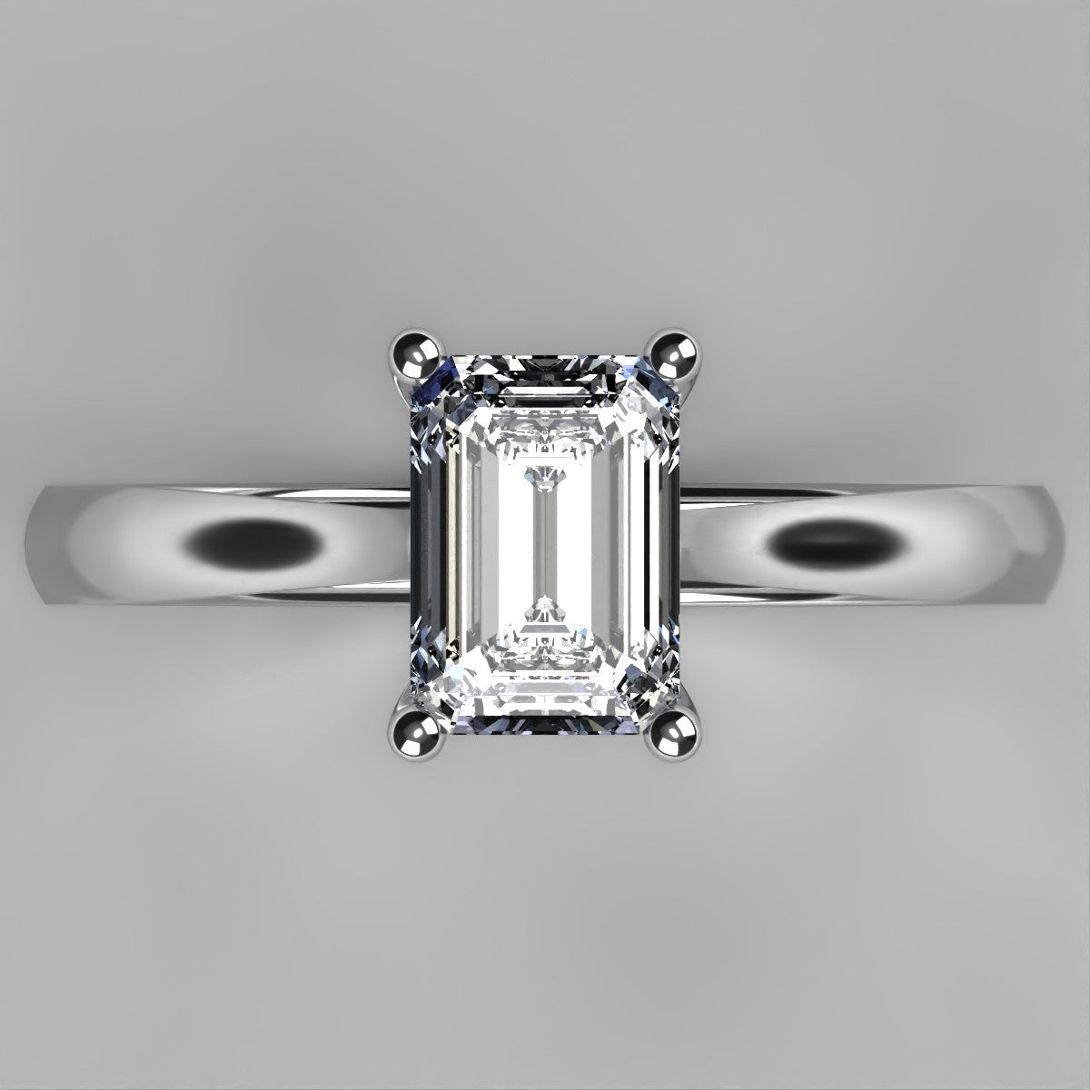 Anillo Andromeda en oro corte esmeralda