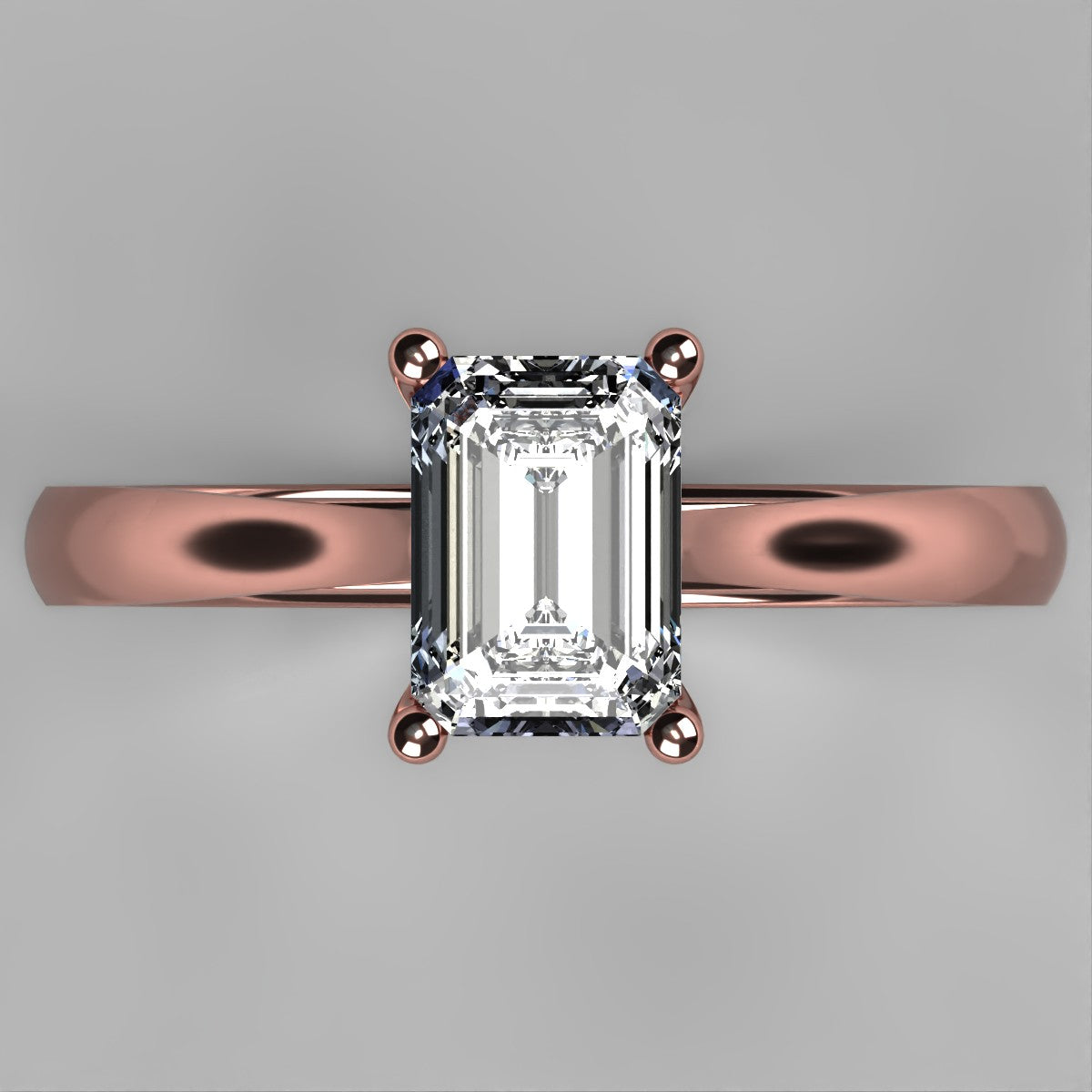 Anillo Andromeda en oro corte esmeralda