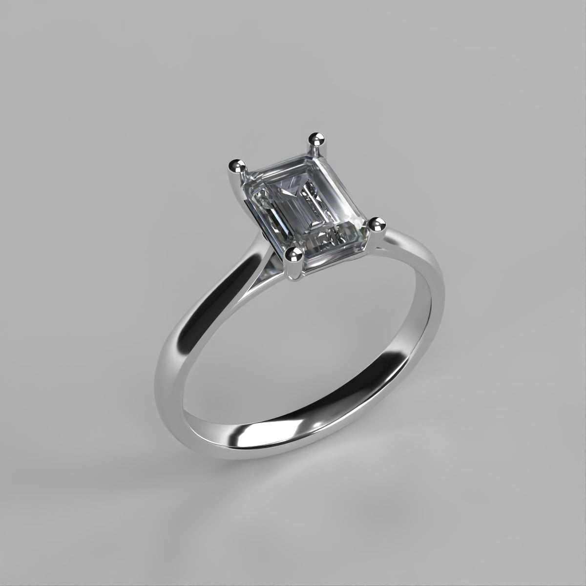 Anillo Andromeda en oro corte esmeralda