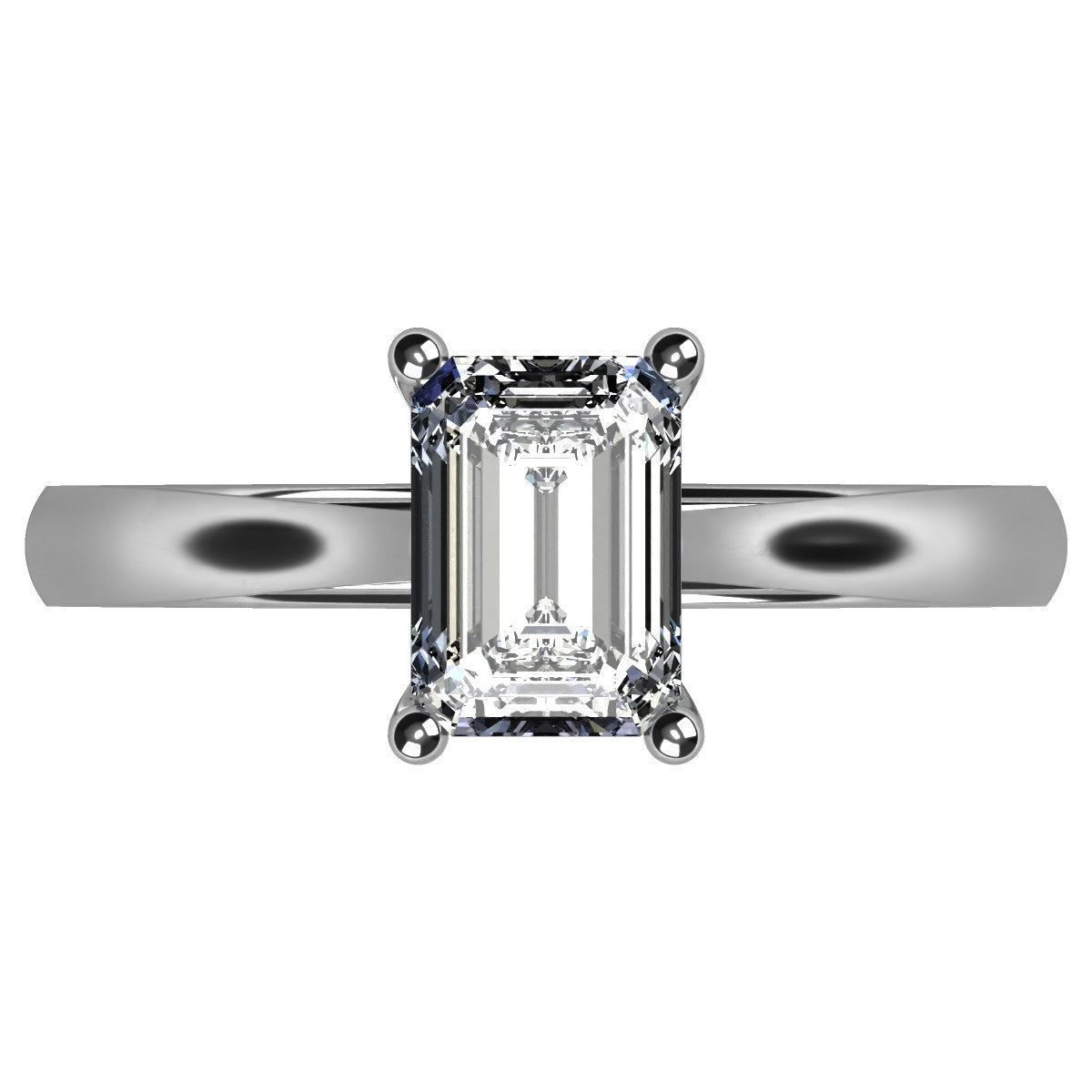 Anillo Andromeda en oro corte esmeralda