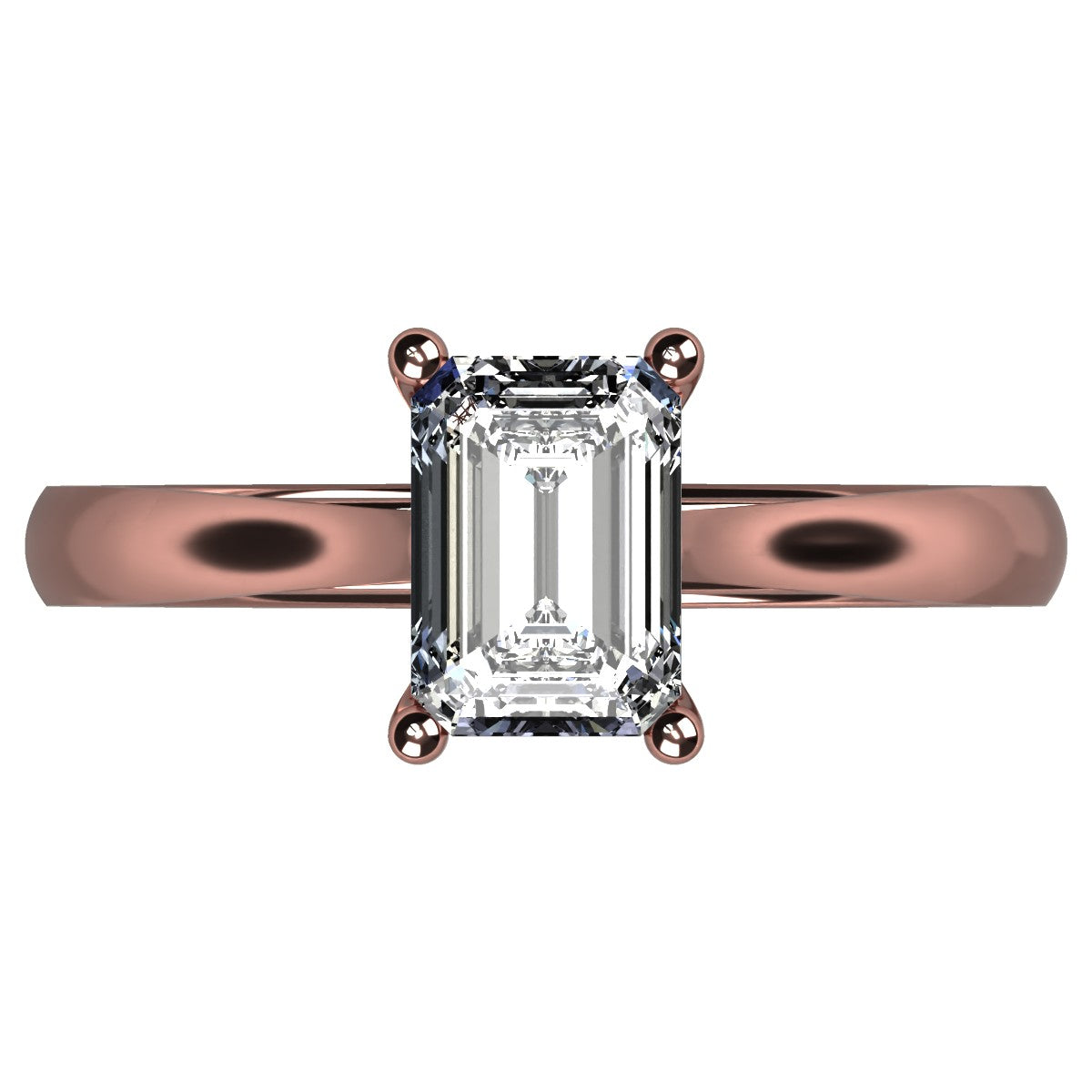 Anillo Andromeda en oro corte esmeralda
