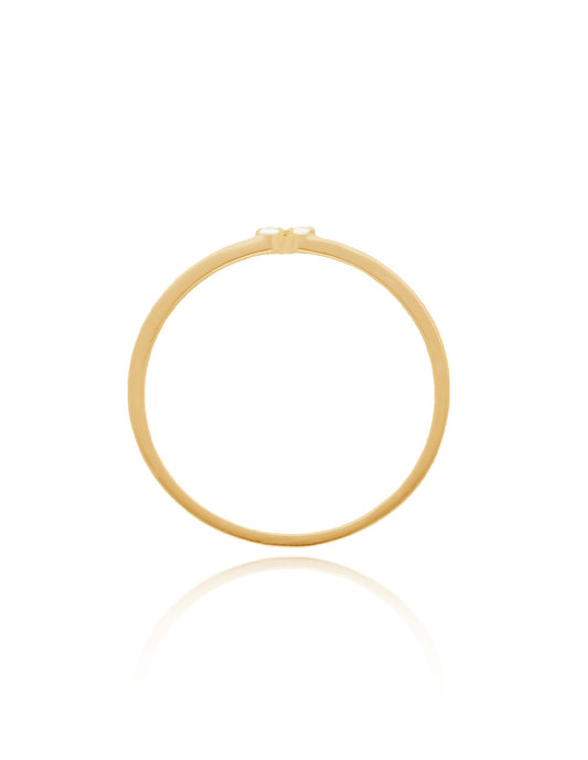 Anillo Angeline en oro amarillo de 14k con circonias