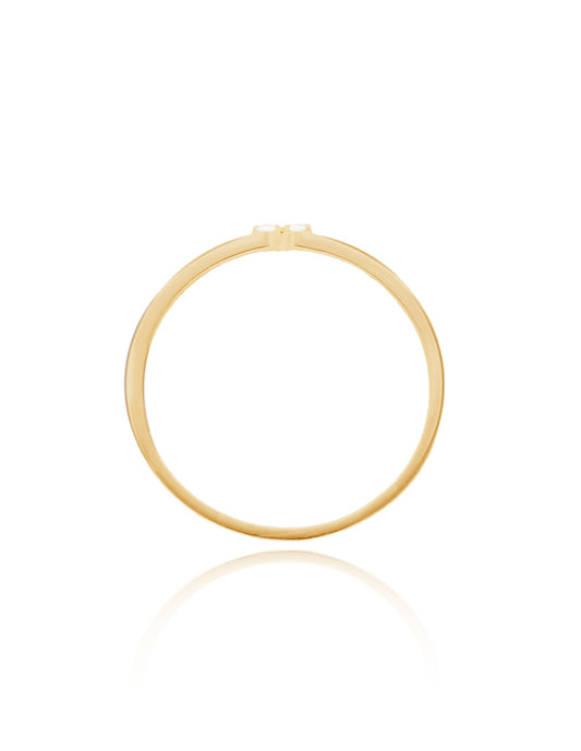 Anillo Angeline en oro amarillo de 10k con circonias