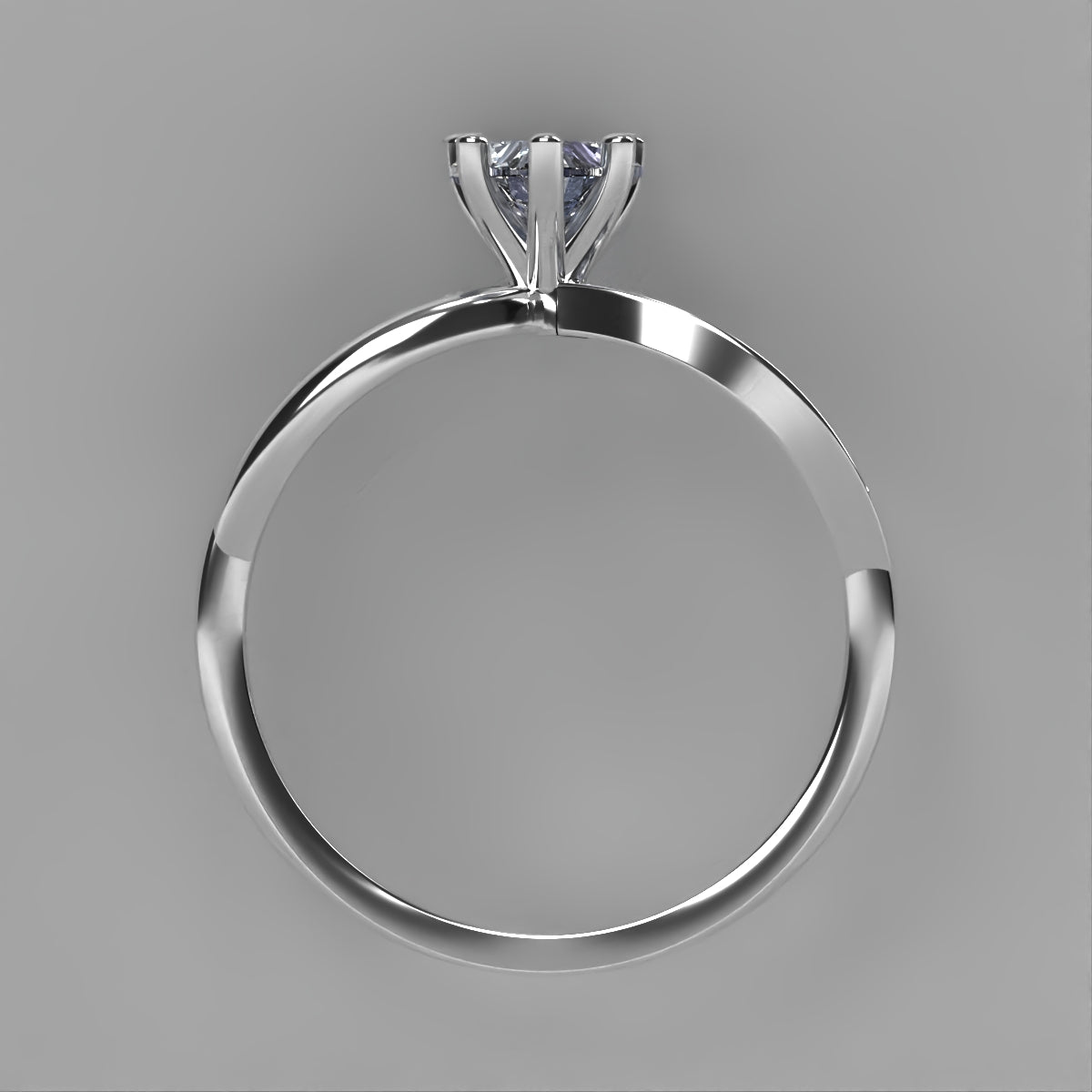 Anillo Annie en oro con moissanita corte corazón 1.00 ct