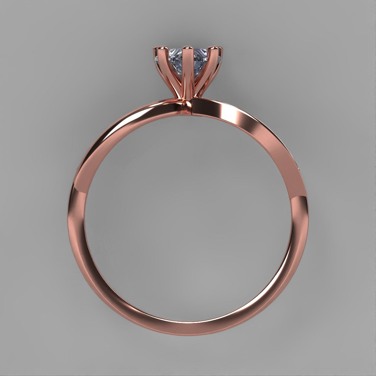 Anillo Annie en oro con moissanita corte corazón 1.00 ct