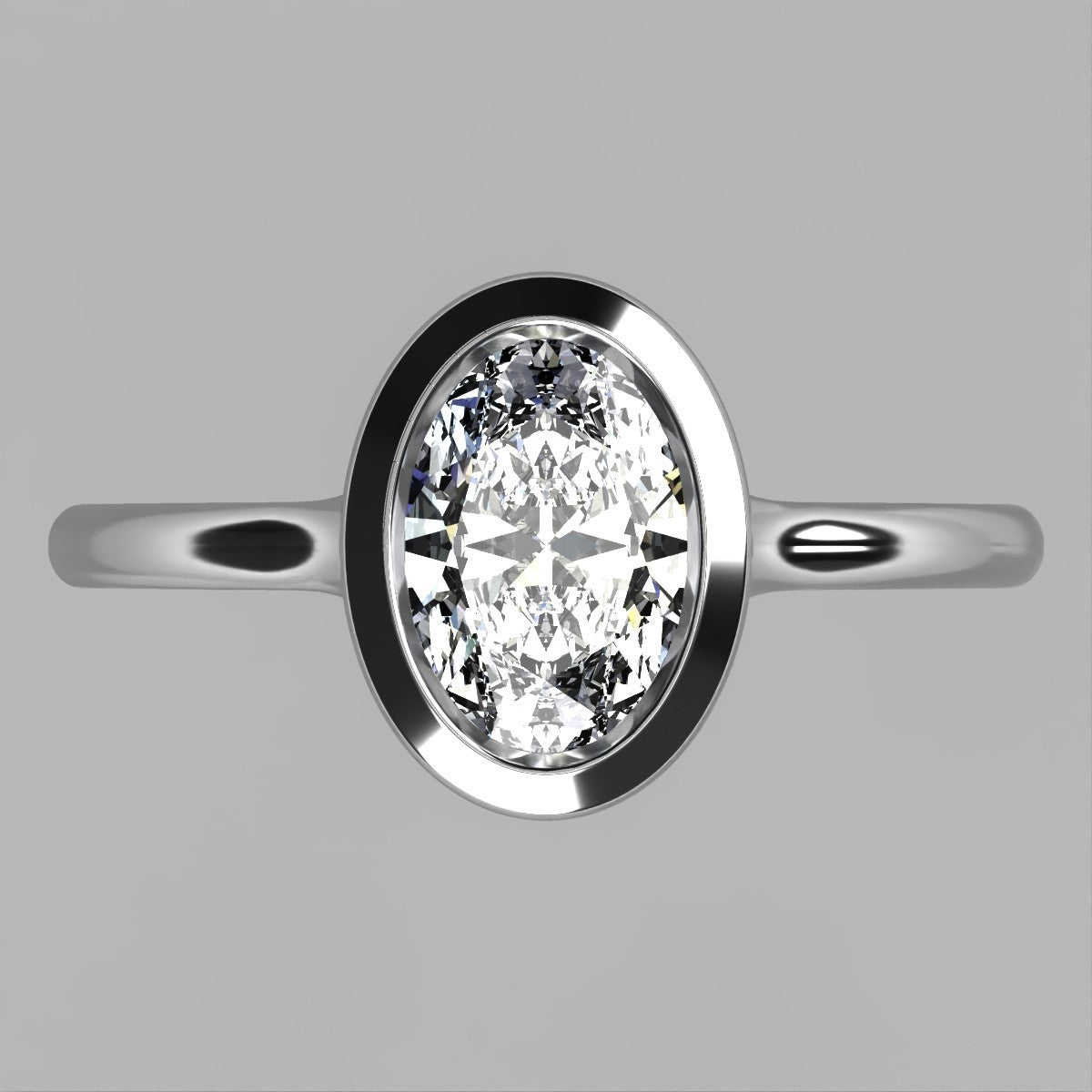 Anillo Anya en oro corte oval