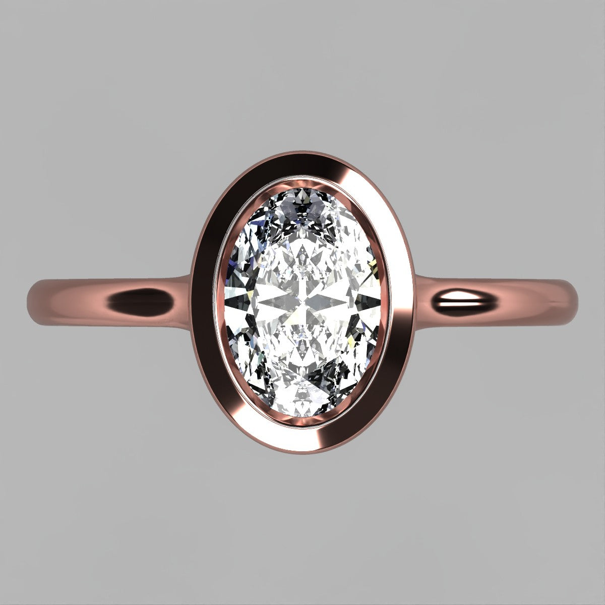 Anillo Anya en oro corte oval