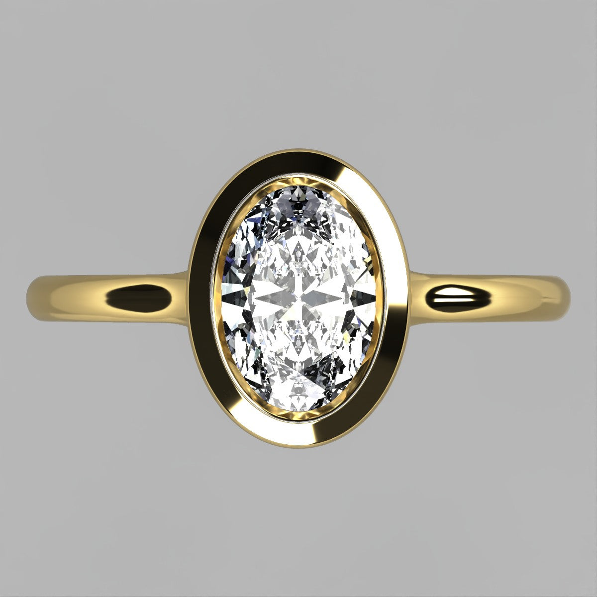 Anillo Anya en oro corte oval