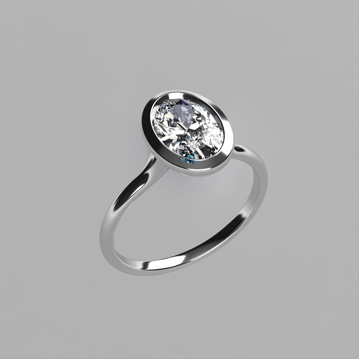Anillo Anya en oro corte oval
