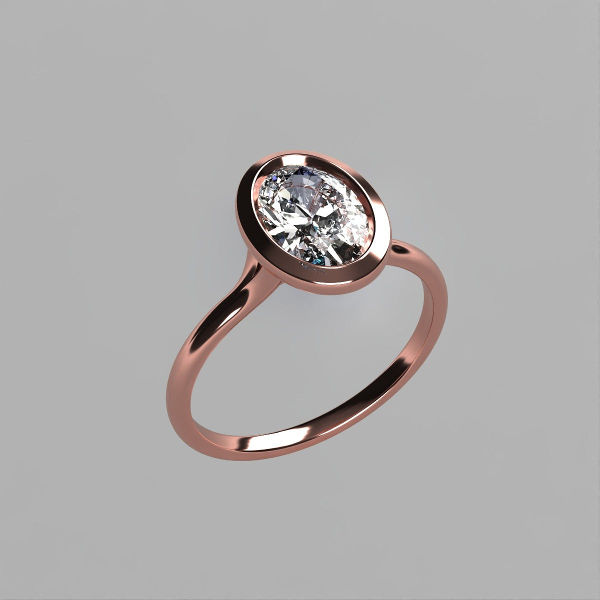 Anillo Anya en oro corte oval