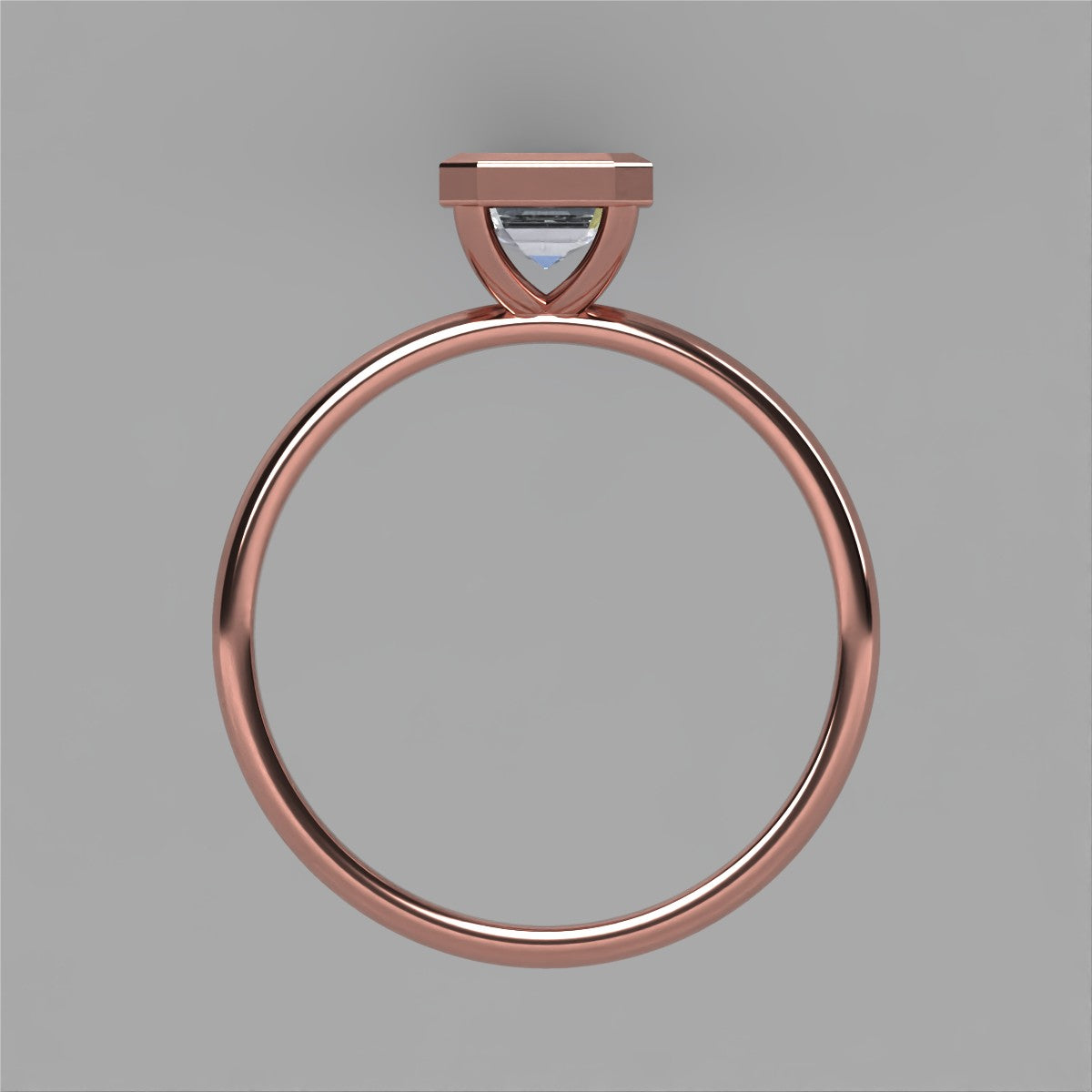 Anillo Ariadne en oro corte esmeralda