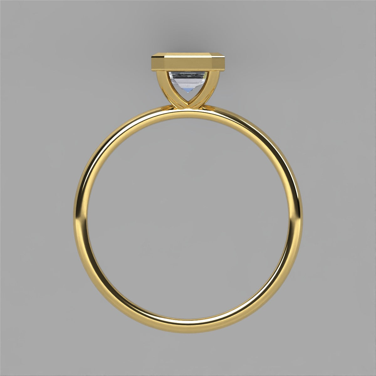 Anillo Ariadne en oro corte esmeralda