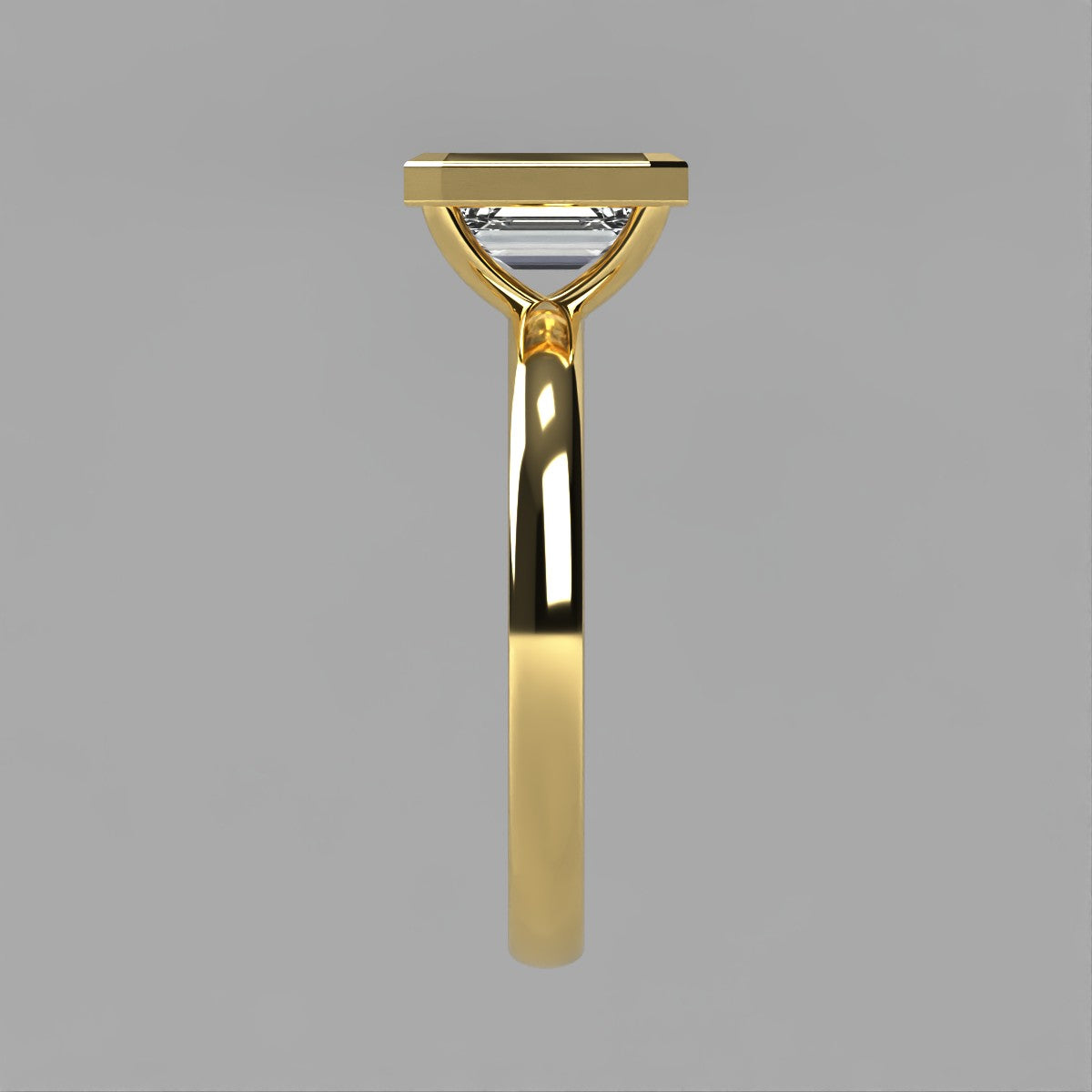 Anillo Ariadne en oro corte esmeralda