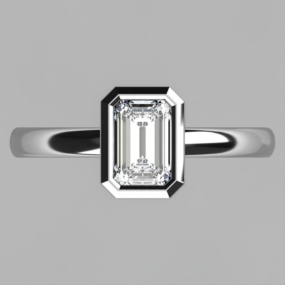 Anillo Ariadne en oro corte esmeralda