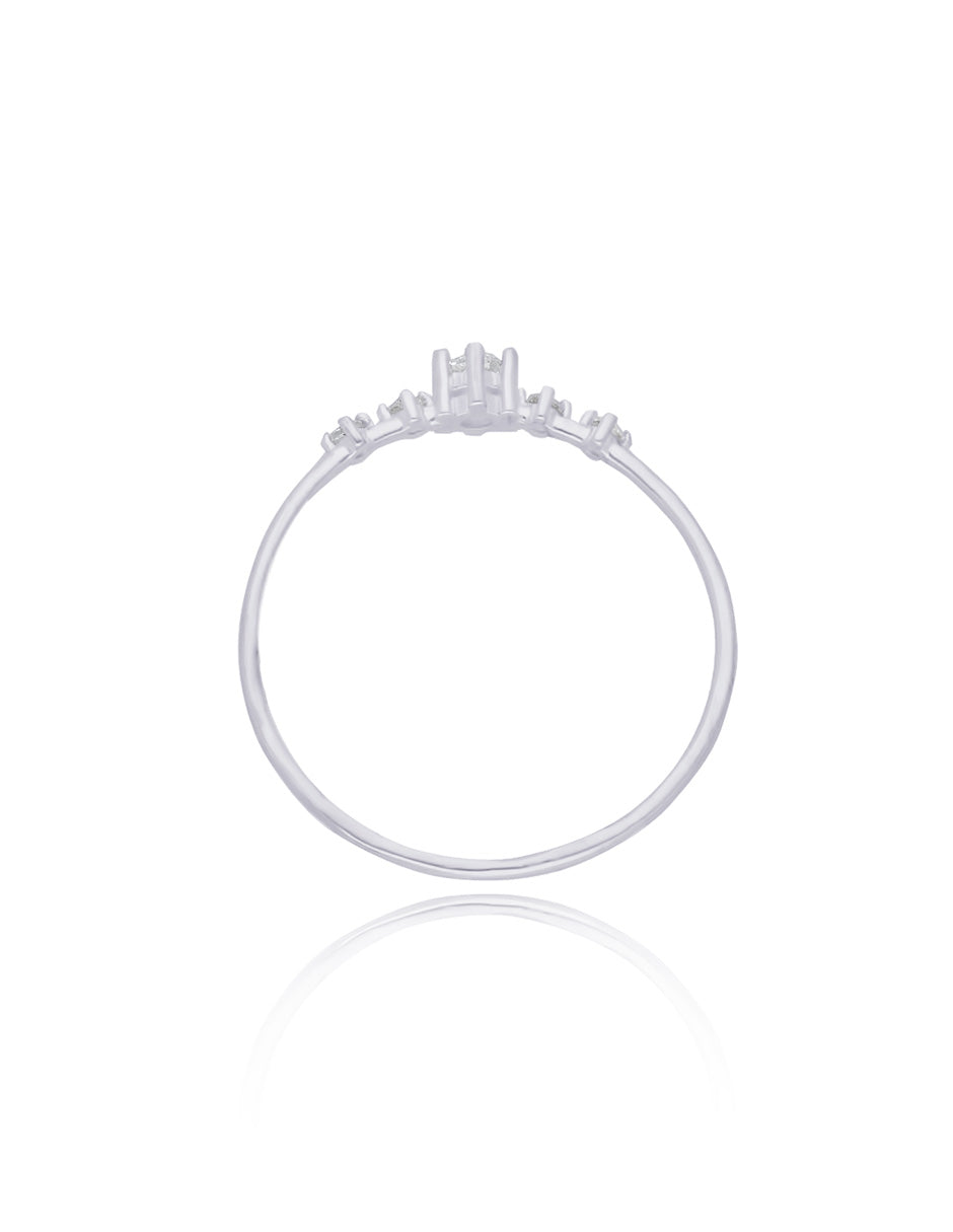 Anillo Ariana en plata con circonias