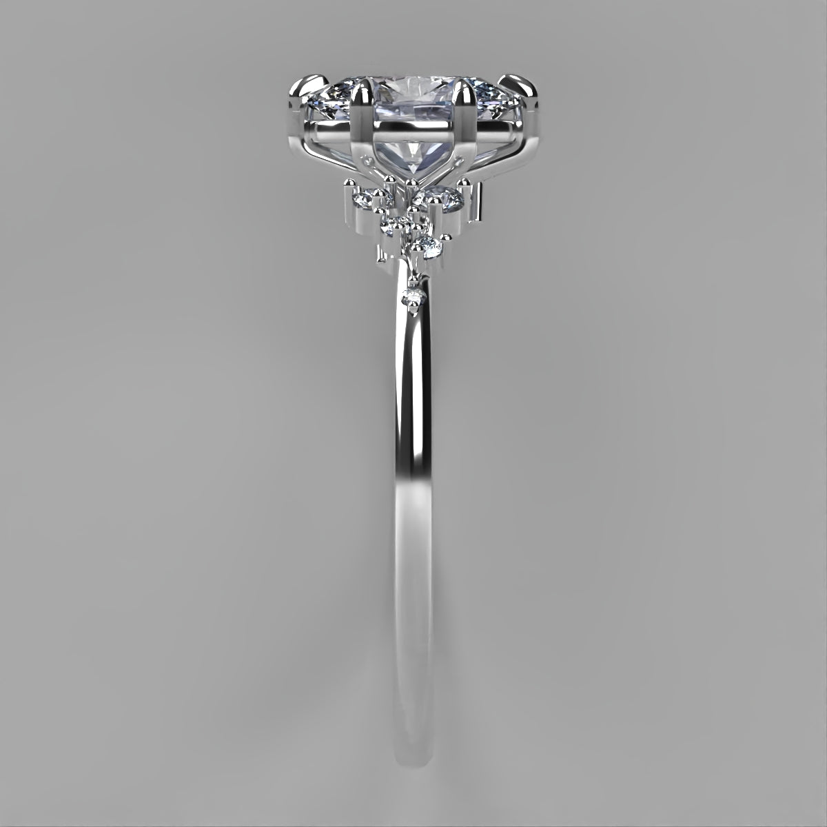 Anillo Ariel en oro corte oval