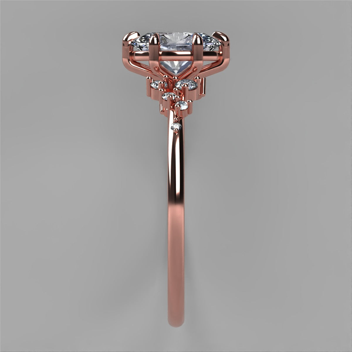 Anillo Ariel en oro corte oval