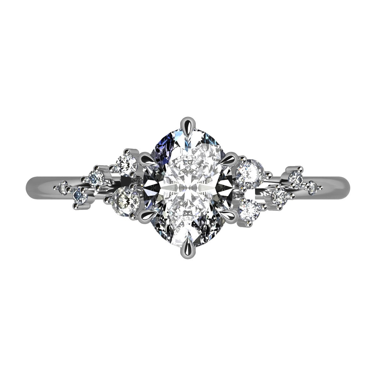 Anillo Ariel en oro corte oval