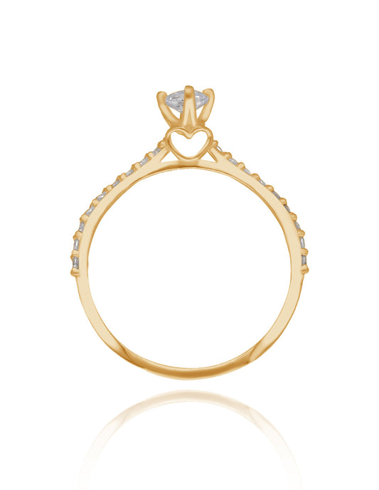 Anillo Arnel en oro amarillo 18k con circonias