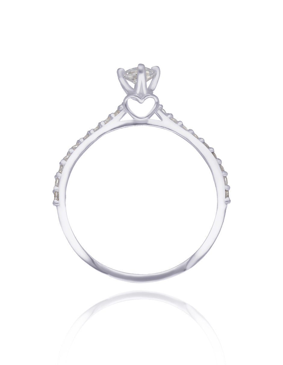 Anillo Arnel en plata con circonia