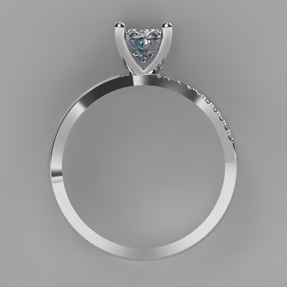 Anillo Athenas en oro corte oval