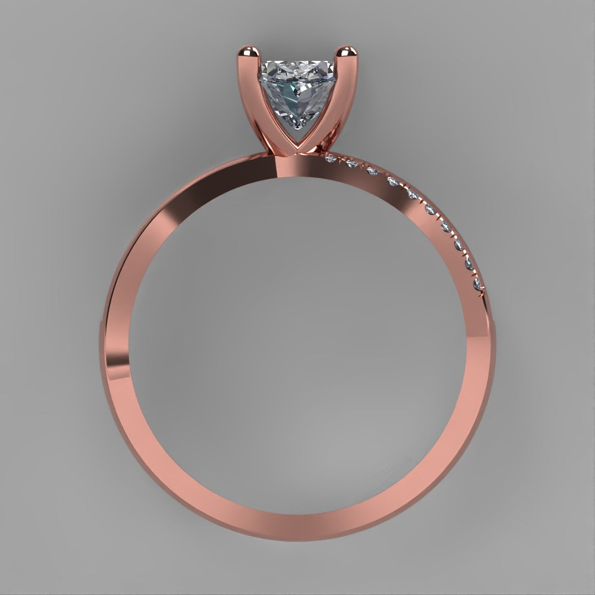 Anillo Athenas en oro corte oval