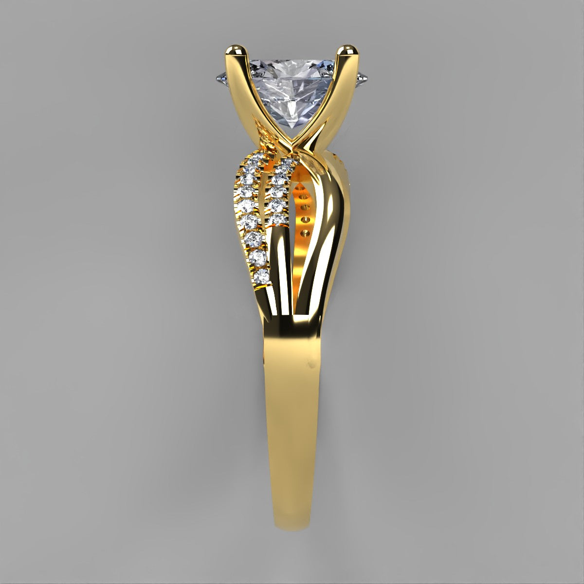 Anillo Athenas en oro corte oval