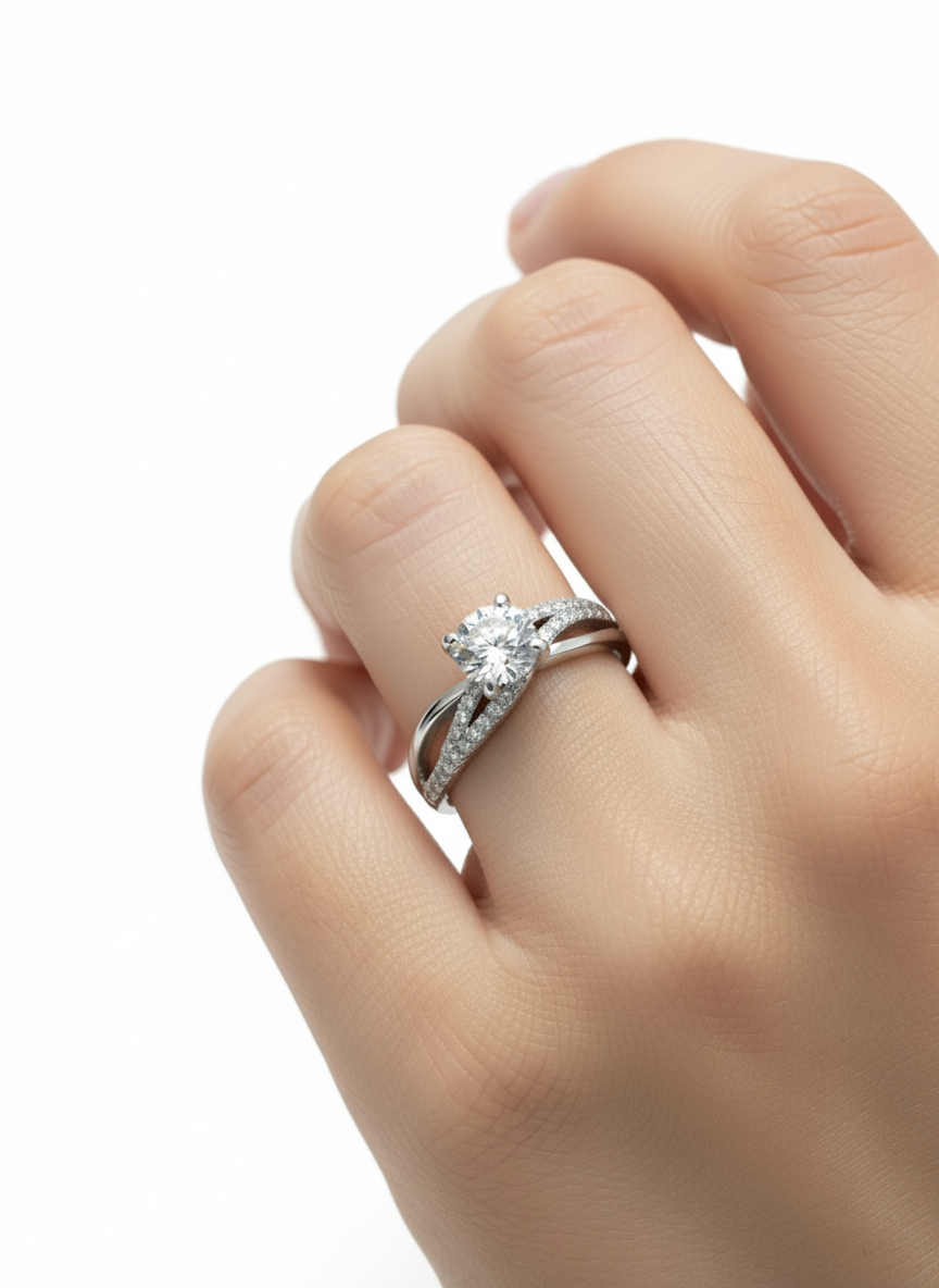 Anillo Athenas en oro 1.00 ct