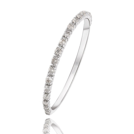 Media Churumbela Clio  en Oro Blanco de 14k con Diamantes .12 cts Mod: OF1690