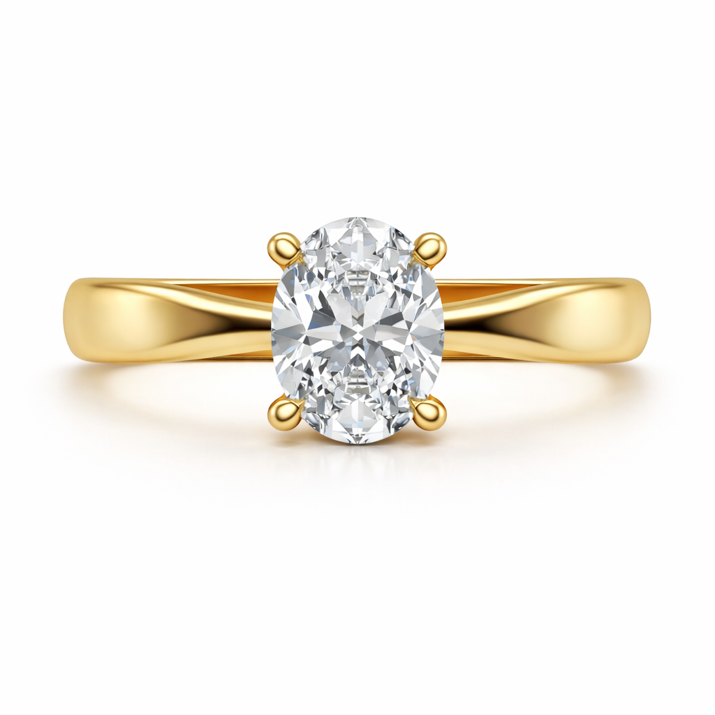 Anillo Emily en oro corte oval