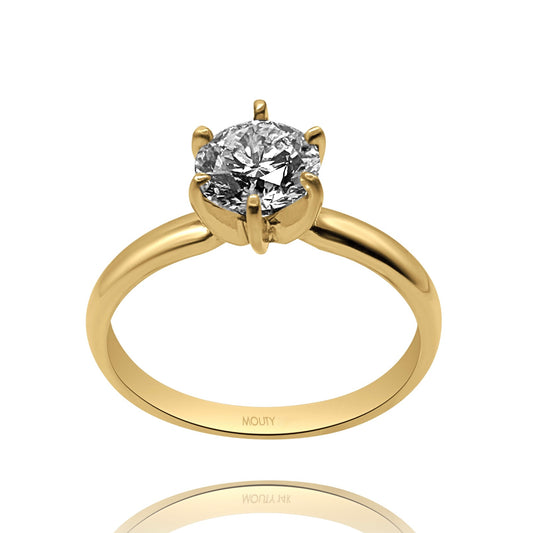 Anillo Amelie en Oro amarillo 18k con diamante de laboratorio