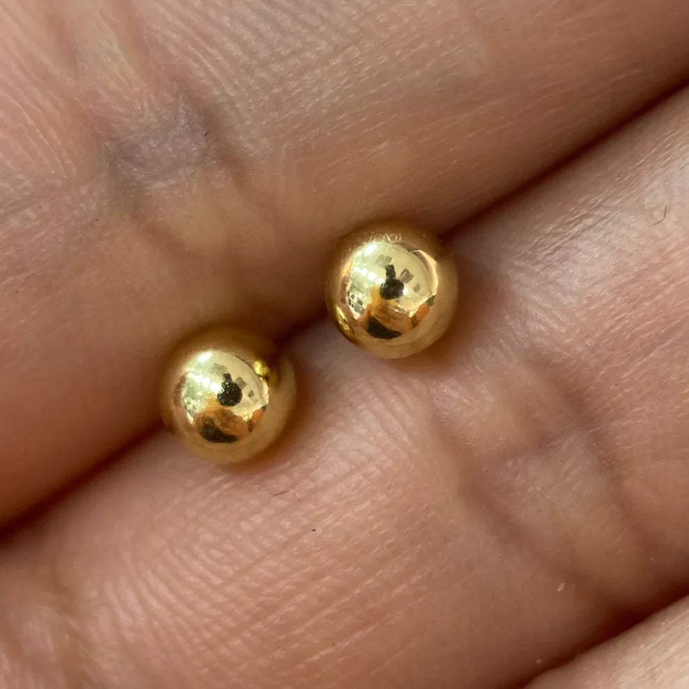 Broqueles Dormilona en Oro Amarillo 10k Cod. BROML005-7.5mm