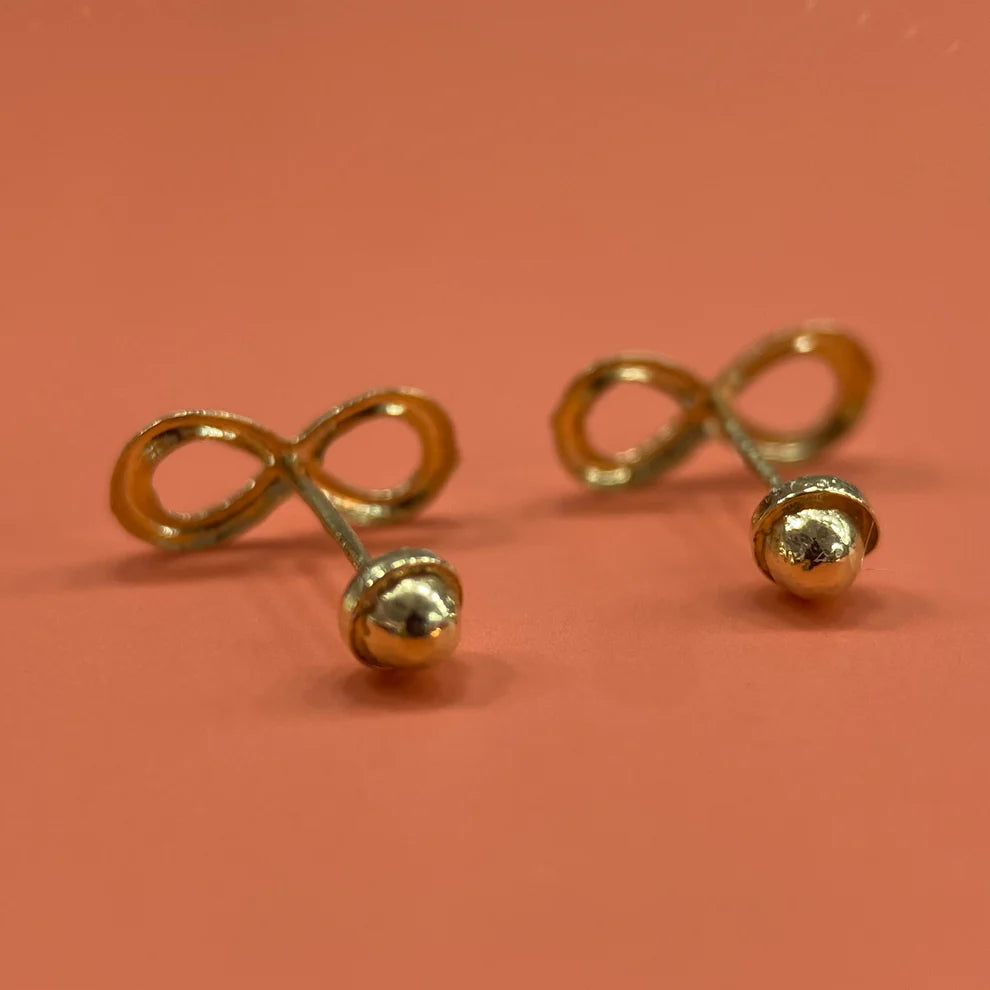 Broqueles Infinito en Oro Amrillo 10k COd.Broml019 8mm