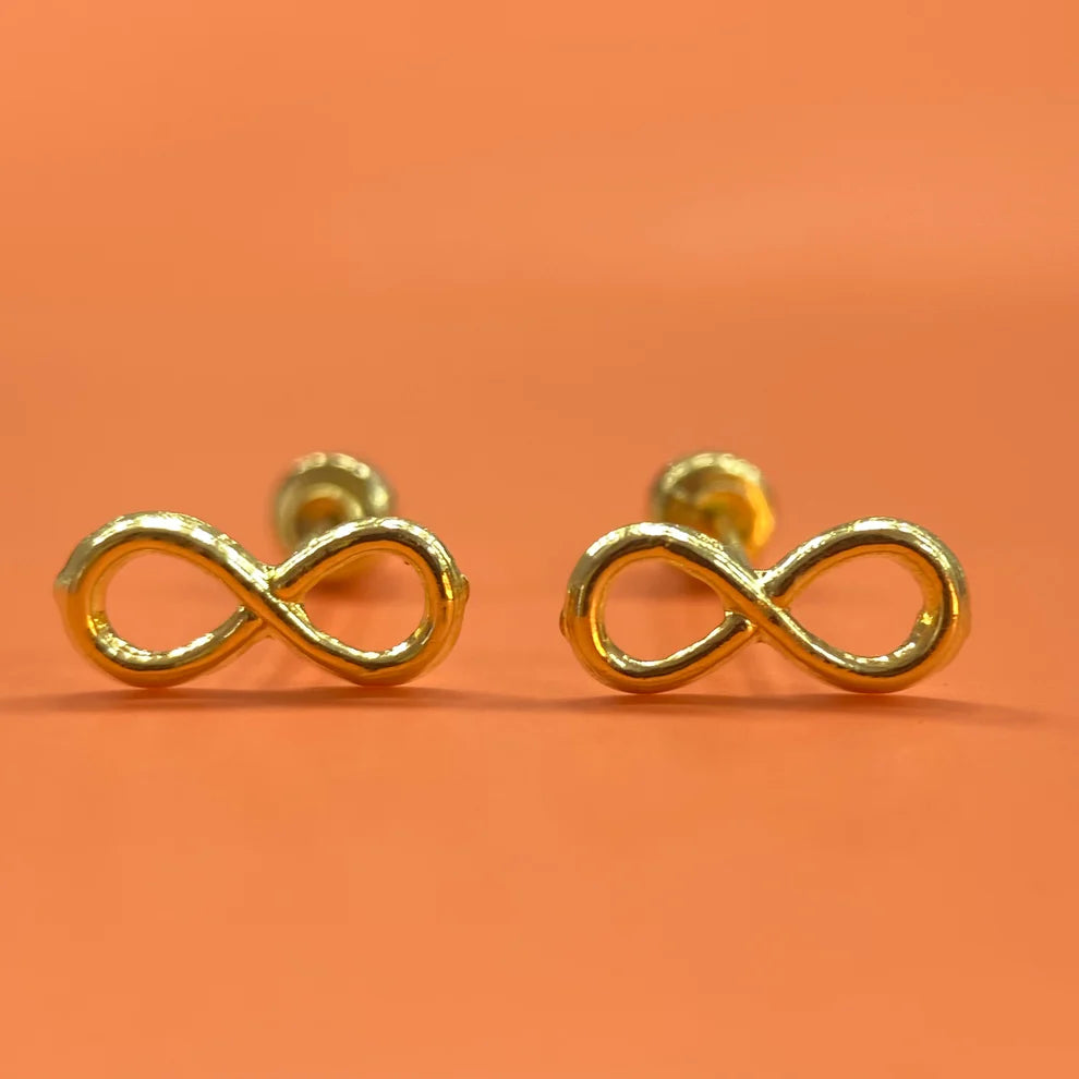 Broqueles Infinito en Oro Amrillo 10k COd.Broml019 8mm