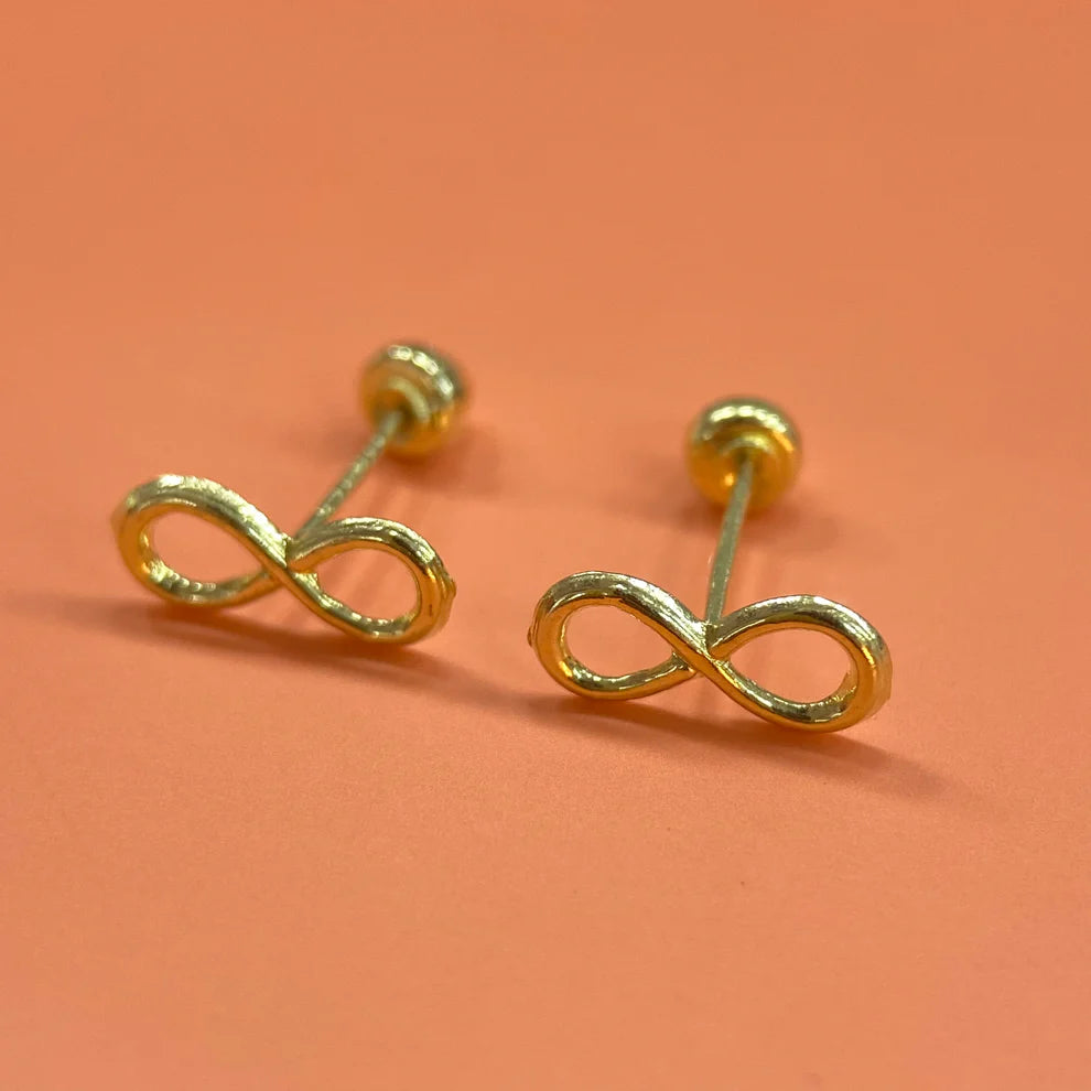 Broqueles Infinito en Oro Amrillo 10k COd.Broml019 8mm