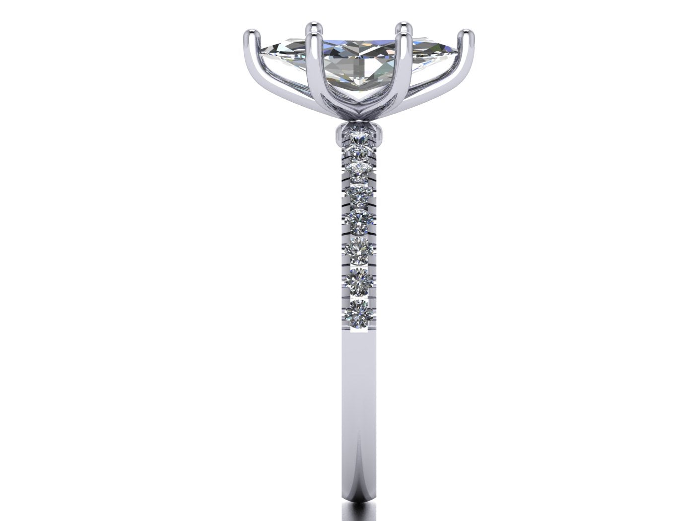 Anillo Val en Oro corte marquise