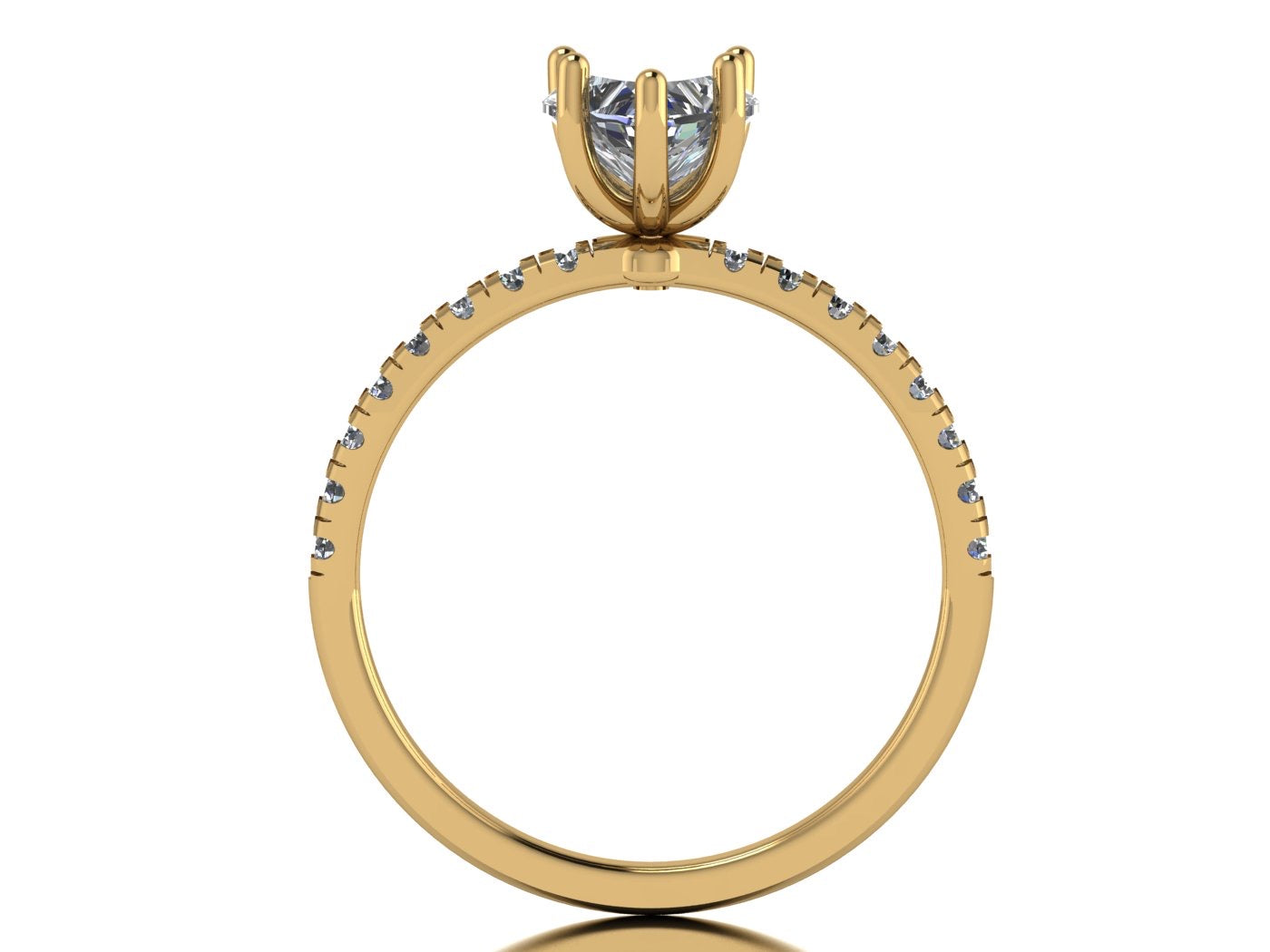 Anillo Amor con pave en Oro