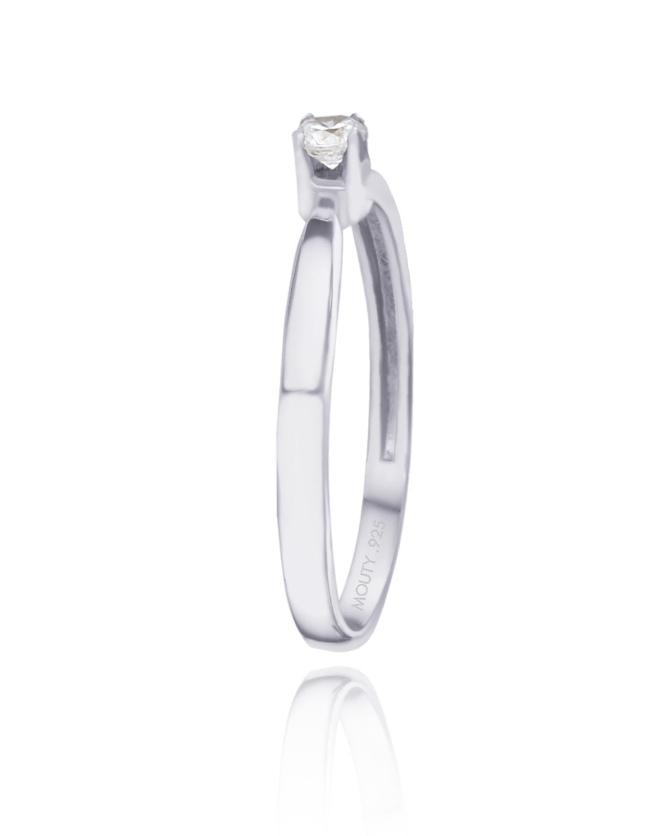 Anillo Celine en Plata con Circonia