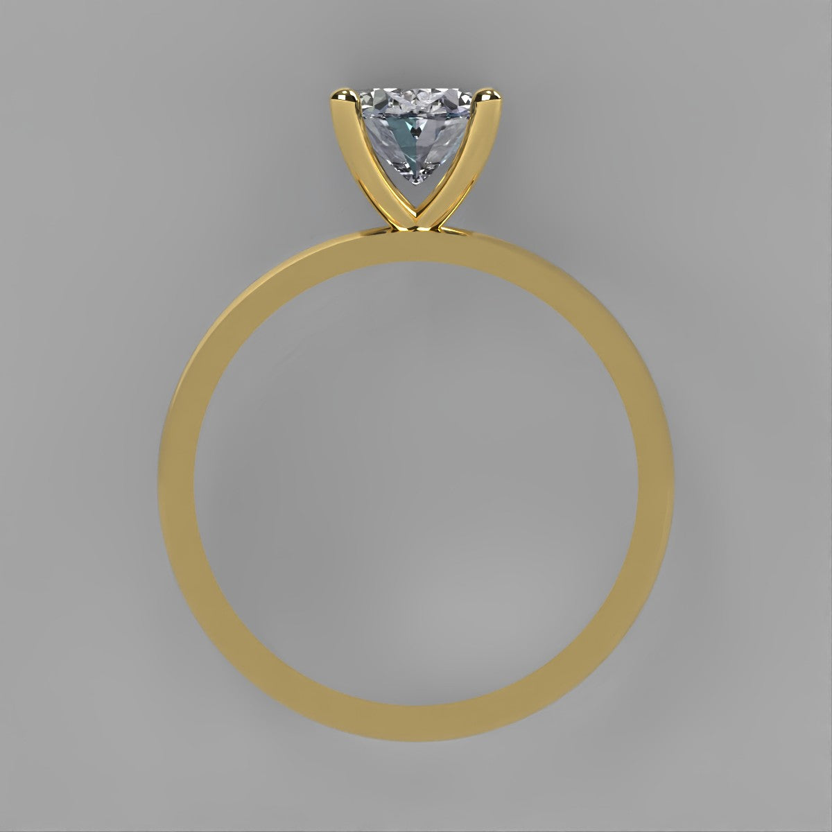 Anillo Cenit en oro corte oval