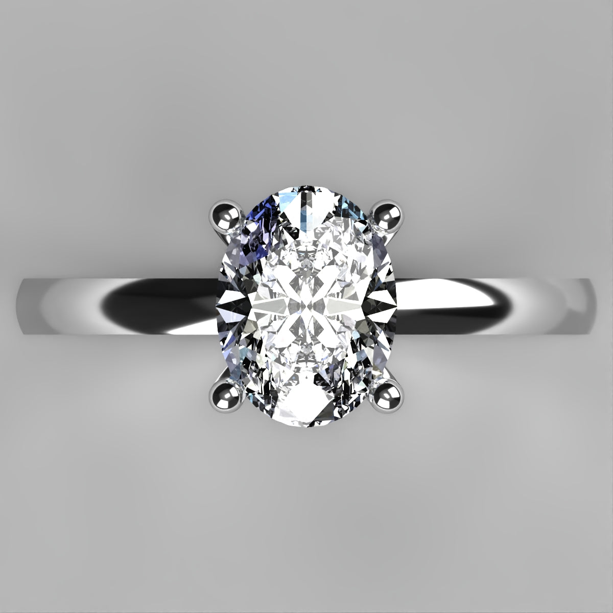 Anillo Cenit en oro corte oval